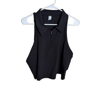 Old Navy Tank Top Women's XXL Powersoft Cropped 1/4 Zip Collared Shirt Go-Dry